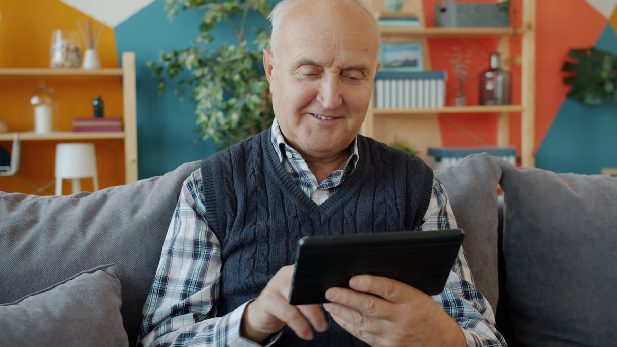 Family using wireless home internet